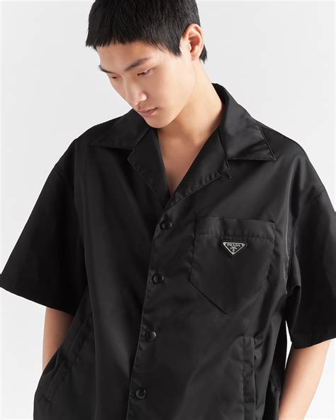 re-nylon short-sleeved shirt prada|Black Re.